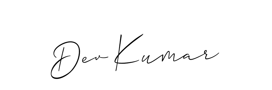 How to Draw Dev Kumar signature style? Allison_Script is a latest design signature styles for name Dev Kumar. Dev Kumar signature style 2 images and pictures png