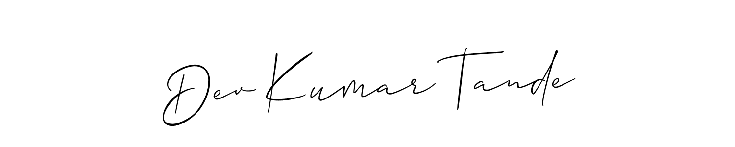 Make a beautiful signature design for name Dev Kumar Tande. Use this online signature maker to create a handwritten signature for free. Dev Kumar Tande signature style 2 images and pictures png