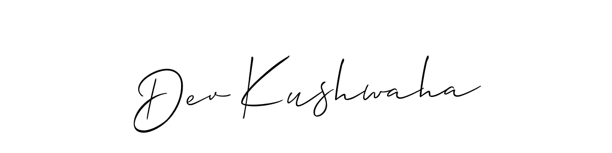 Make a short Dev Kushwaha signature style. Manage your documents anywhere anytime using Allison_Script. Create and add eSignatures, submit forms, share and send files easily. Dev Kushwaha signature style 2 images and pictures png