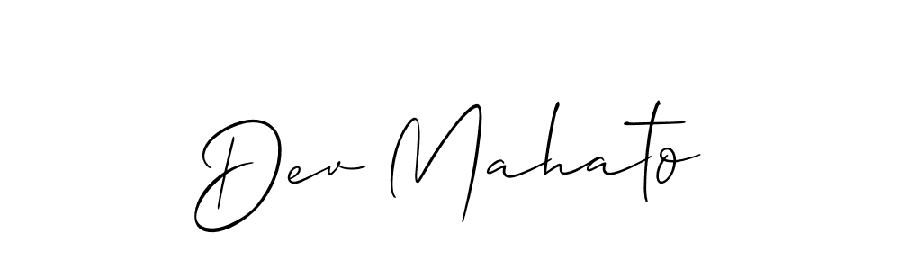 Dev Mahato stylish signature style. Best Handwritten Sign (Allison_Script) for my name. Handwritten Signature Collection Ideas for my name Dev Mahato. Dev Mahato signature style 2 images and pictures png