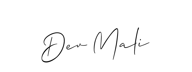 Also we have Dev Mali name is the best signature style. Create professional handwritten signature collection using Allison_Script autograph style. Dev Mali signature style 2 images and pictures png