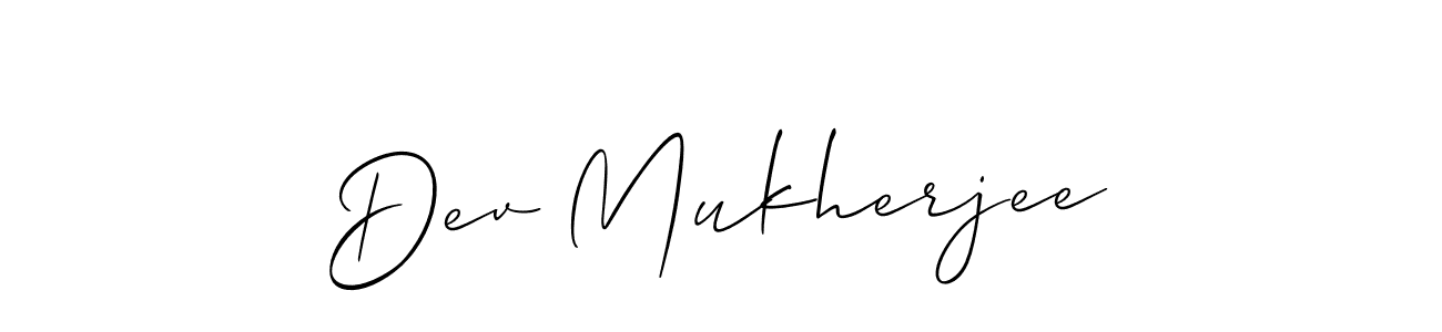 You should practise on your own different ways (Allison_Script) to write your name (Dev Mukherjee) in signature. don't let someone else do it for you. Dev Mukherjee signature style 2 images and pictures png
