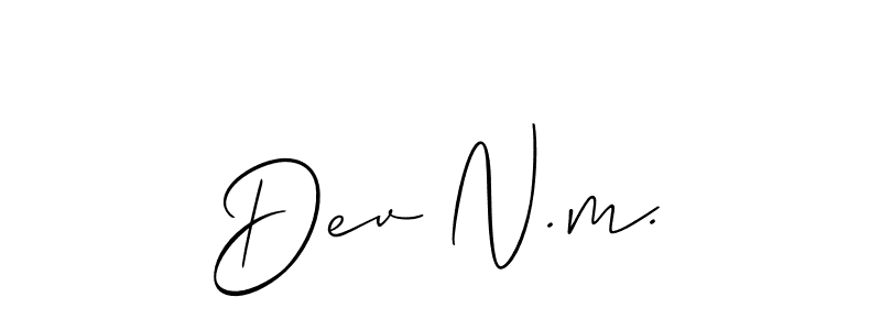 Best and Professional Signature Style for Dev N.m.. Allison_Script Best Signature Style Collection. Dev N.m. signature style 2 images and pictures png