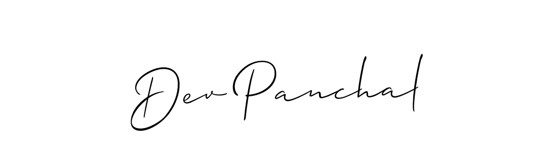 It looks lik you need a new signature style for name Dev Panchal. Design unique handwritten (Allison_Script) signature with our free signature maker in just a few clicks. Dev Panchal signature style 2 images and pictures png