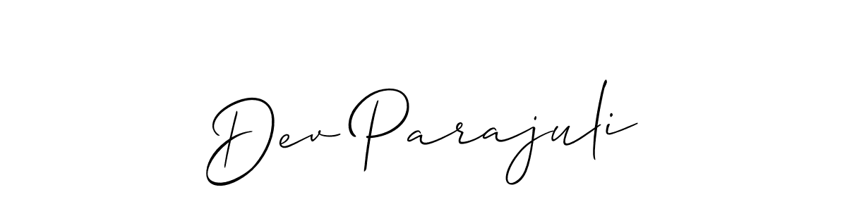 Similarly Allison_Script is the best handwritten signature design. Signature creator online .You can use it as an online autograph creator for name Dev Parajuli. Dev Parajuli signature style 2 images and pictures png