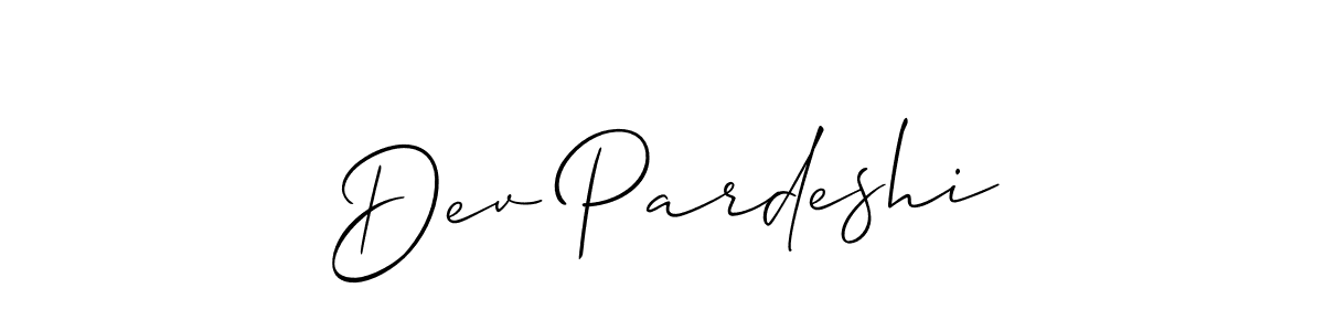 This is the best signature style for the Dev Pardeshi name. Also you like these signature font (Allison_Script). Mix name signature. Dev Pardeshi signature style 2 images and pictures png