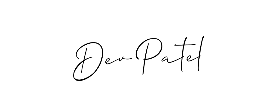 Also we have Dev Patel name is the best signature style. Create professional handwritten signature collection using Allison_Script autograph style. Dev Patel signature style 2 images and pictures png