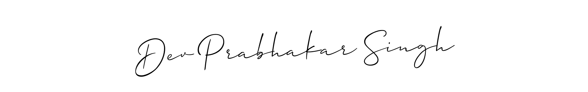 How to make Dev Prabhakar Singh signature? Allison_Script is a professional autograph style. Create handwritten signature for Dev Prabhakar Singh name. Dev Prabhakar Singh signature style 2 images and pictures png