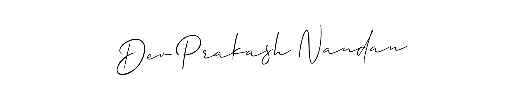 How to make Dev Prakash Nandan signature? Allison_Script is a professional autograph style. Create handwritten signature for Dev Prakash Nandan name. Dev Prakash Nandan signature style 2 images and pictures png