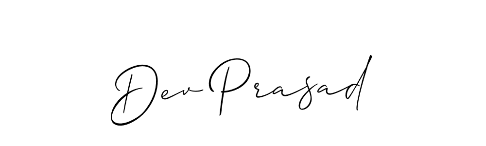 Dev Prasad stylish signature style. Best Handwritten Sign (Allison_Script) for my name. Handwritten Signature Collection Ideas for my name Dev Prasad. Dev Prasad signature style 2 images and pictures png