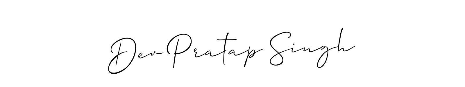 Make a short Dev Pratap Singh signature style. Manage your documents anywhere anytime using Allison_Script. Create and add eSignatures, submit forms, share and send files easily. Dev Pratap Singh signature style 2 images and pictures png