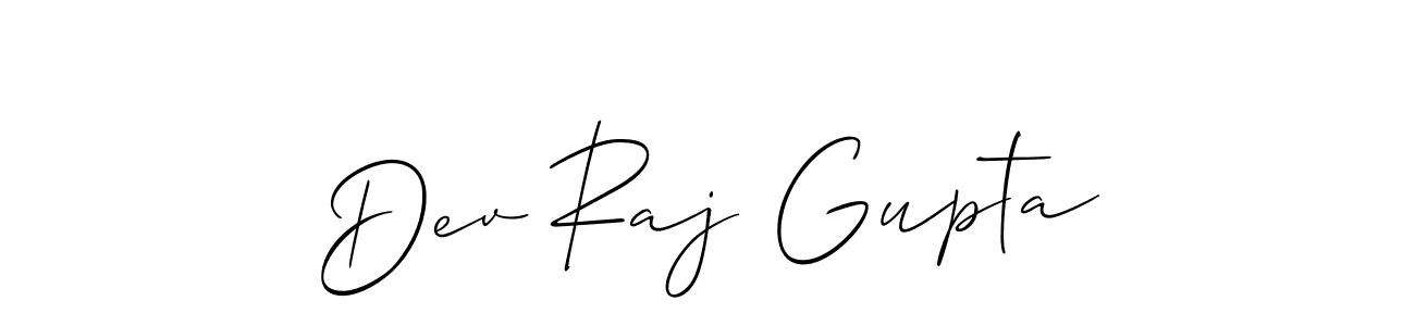 It looks lik you need a new signature style for name Dev Raj Gupta. Design unique handwritten (Allison_Script) signature with our free signature maker in just a few clicks. Dev Raj Gupta signature style 2 images and pictures png
