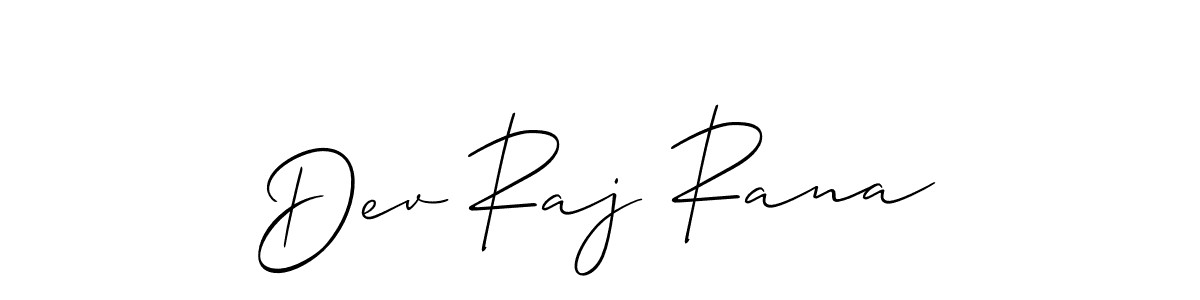 Design your own signature with our free online signature maker. With this signature software, you can create a handwritten (Allison_Script) signature for name Dev Raj Rana. Dev Raj Rana signature style 2 images and pictures png