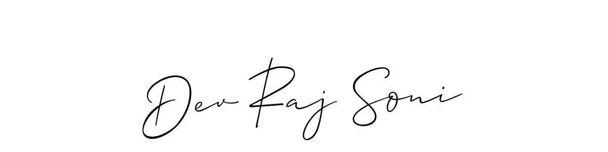 How to Draw Dev Raj Soni signature style? Allison_Script is a latest design signature styles for name Dev Raj Soni. Dev Raj Soni signature style 2 images and pictures png