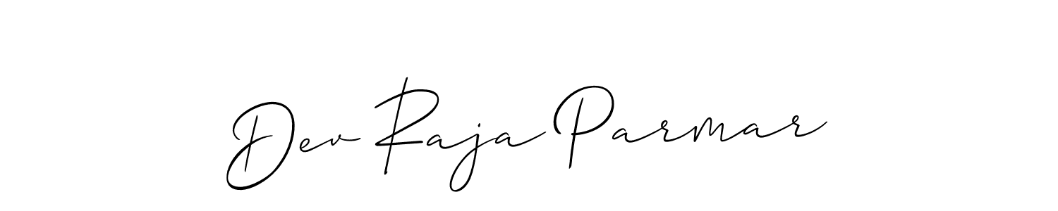 How to make Dev Raja Parmar signature? Allison_Script is a professional autograph style. Create handwritten signature for Dev Raja Parmar name. Dev Raja Parmar signature style 2 images and pictures png