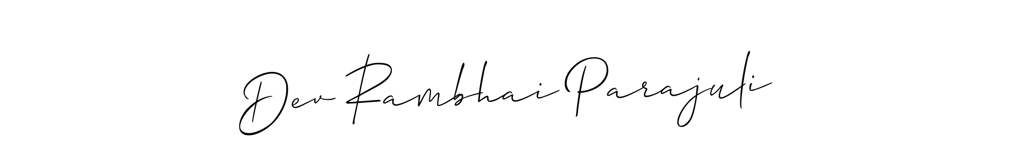 Best and Professional Signature Style for Dev Rambhai Parajuli. Allison_Script Best Signature Style Collection. Dev Rambhai Parajuli signature style 2 images and pictures png