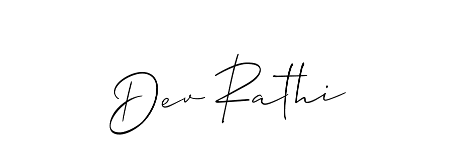Also we have Dev Rathi name is the best signature style. Create professional handwritten signature collection using Allison_Script autograph style. Dev Rathi signature style 2 images and pictures png