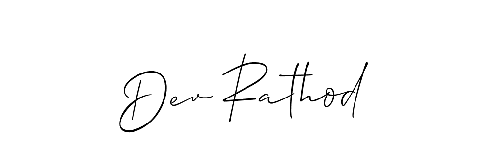 Design your own signature with our free online signature maker. With this signature software, you can create a handwritten (Allison_Script) signature for name Dev Rathod. Dev Rathod signature style 2 images and pictures png