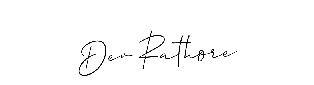 Make a beautiful signature design for name Dev Rathore. With this signature (Allison_Script) style, you can create a handwritten signature for free. Dev Rathore signature style 2 images and pictures png