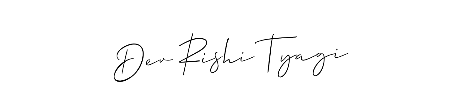 if you are searching for the best signature style for your name Dev Rishi Tyagi. so please give up your signature search. here we have designed multiple signature styles  using Allison_Script. Dev Rishi Tyagi signature style 2 images and pictures png