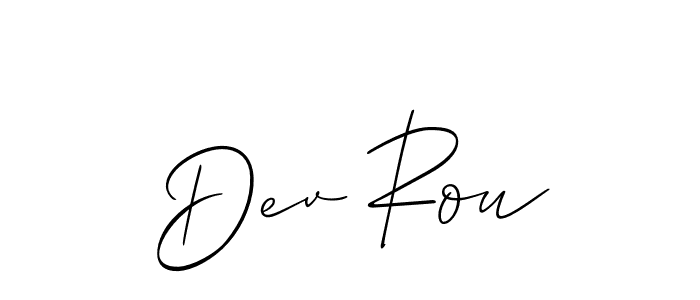 Also You can easily find your signature by using the search form. We will create Dev Rou name handwritten signature images for you free of cost using Allison_Script sign style. Dev Rou signature style 2 images and pictures png