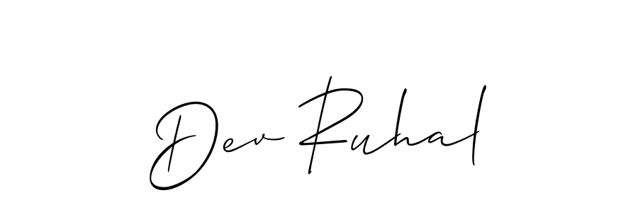 How to make Dev Ruhal signature? Allison_Script is a professional autograph style. Create handwritten signature for Dev Ruhal name. Dev Ruhal signature style 2 images and pictures png