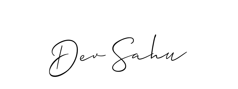 Dev Sahu stylish signature style. Best Handwritten Sign (Allison_Script) for my name. Handwritten Signature Collection Ideas for my name Dev Sahu. Dev Sahu signature style 2 images and pictures png