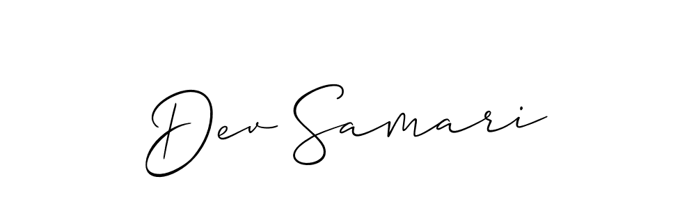 if you are searching for the best signature style for your name Dev Samari. so please give up your signature search. here we have designed multiple signature styles  using Allison_Script. Dev Samari signature style 2 images and pictures png