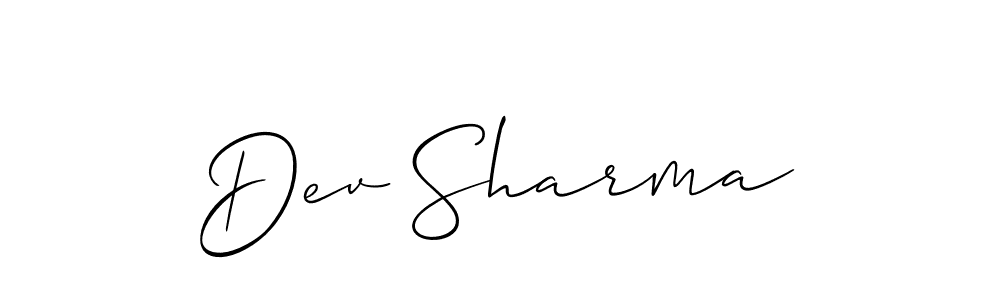 Similarly Allison_Script is the best handwritten signature design. Signature creator online .You can use it as an online autograph creator for name Dev Sharma. Dev Sharma signature style 2 images and pictures png