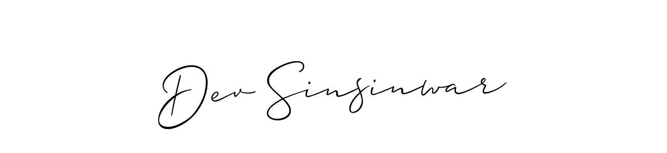 Best and Professional Signature Style for Dev Sinsinwar. Allison_Script Best Signature Style Collection. Dev Sinsinwar signature style 2 images and pictures png