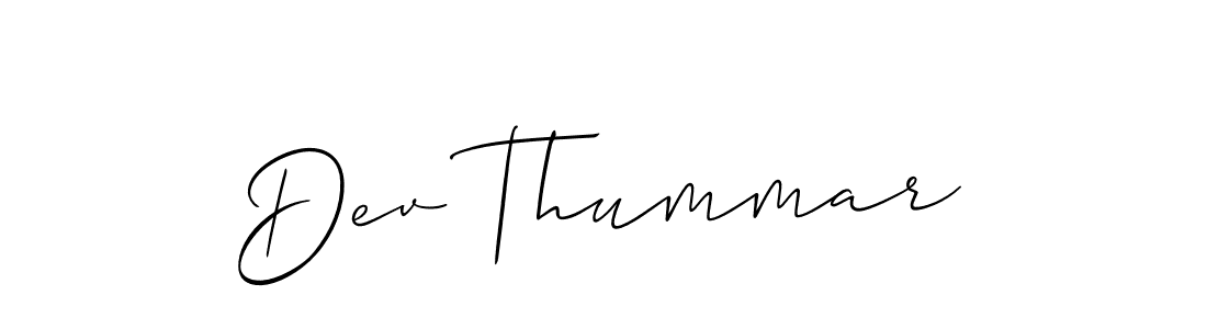 Make a short Dev Thummar signature style. Manage your documents anywhere anytime using Allison_Script. Create and add eSignatures, submit forms, share and send files easily. Dev Thummar signature style 2 images and pictures png