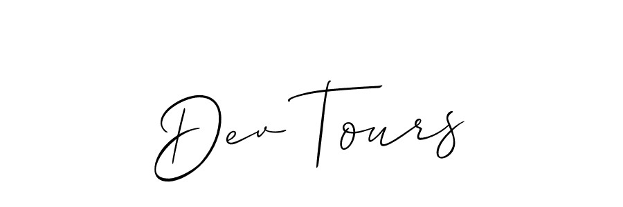 Create a beautiful signature design for name Dev Tours. With this signature (Allison_Script) fonts, you can make a handwritten signature for free. Dev Tours signature style 2 images and pictures png
