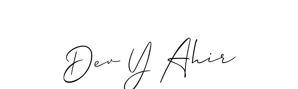 Make a beautiful signature design for name Dev Y Ahir. Use this online signature maker to create a handwritten signature for free. Dev Y Ahir signature style 2 images and pictures png
