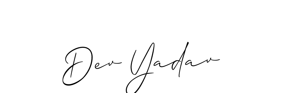 Best and Professional Signature Style for Dev Yadav. Allison_Script Best Signature Style Collection. Dev Yadav signature style 2 images and pictures png