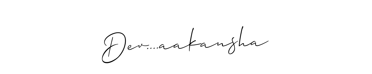 Design your own signature with our free online signature maker. With this signature software, you can create a handwritten (Allison_Script) signature for name Dev....aakansha. Dev....aakansha signature style 2 images and pictures png