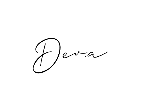 How to Draw Dev.a signature style? Allison_Script is a latest design signature styles for name Dev.a. Dev.a signature style 2 images and pictures png