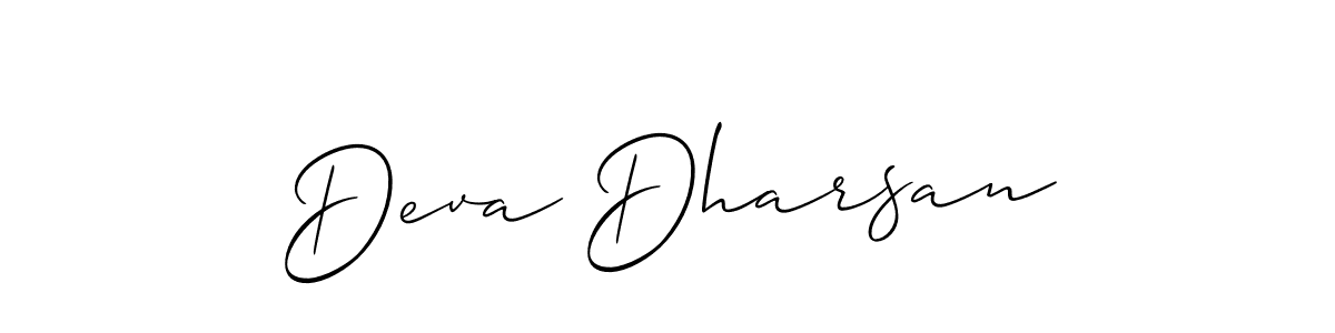 Best and Professional Signature Style for Deva Dharsan. Allison_Script Best Signature Style Collection. Deva Dharsan signature style 2 images and pictures png