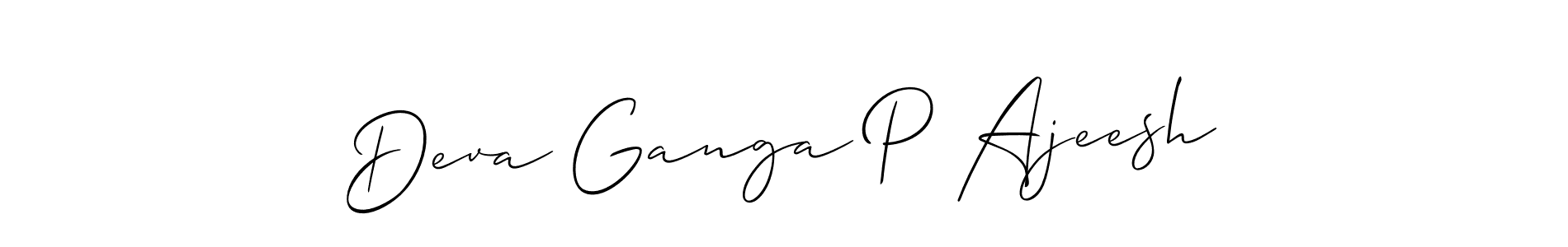 Similarly Allison_Script is the best handwritten signature design. Signature creator online .You can use it as an online autograph creator for name Deva Ganga P Ajeesh. Deva Ganga P Ajeesh signature style 2 images and pictures png