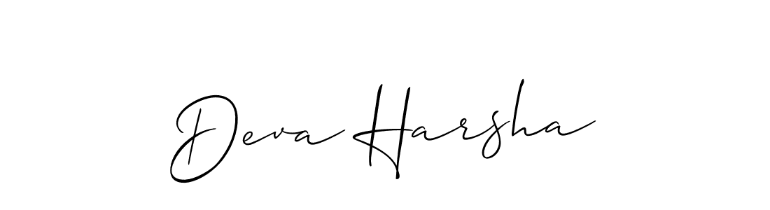 Best and Professional Signature Style for Deva Harsha. Allison_Script Best Signature Style Collection. Deva Harsha signature style 2 images and pictures png