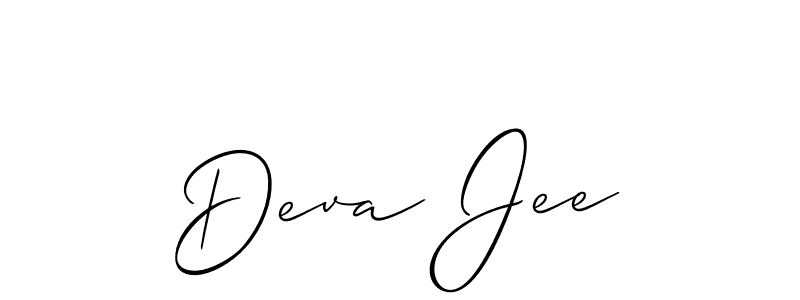 Allison_Script is a professional signature style that is perfect for those who want to add a touch of class to their signature. It is also a great choice for those who want to make their signature more unique. Get Deva Jee name to fancy signature for free. Deva Jee signature style 2 images and pictures png