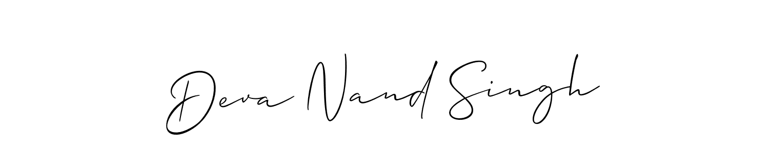 It looks lik you need a new signature style for name Deva Nand Singh. Design unique handwritten (Allison_Script) signature with our free signature maker in just a few clicks. Deva Nand Singh signature style 2 images and pictures png