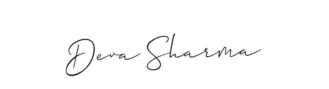 Deva Sharma stylish signature style. Best Handwritten Sign (Allison_Script) for my name. Handwritten Signature Collection Ideas for my name Deva Sharma. Deva Sharma signature style 2 images and pictures png