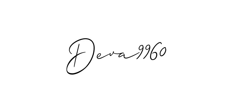 Similarly Allison_Script is the best handwritten signature design. Signature creator online .You can use it as an online autograph creator for name Deva9960. Deva9960 signature style 2 images and pictures png