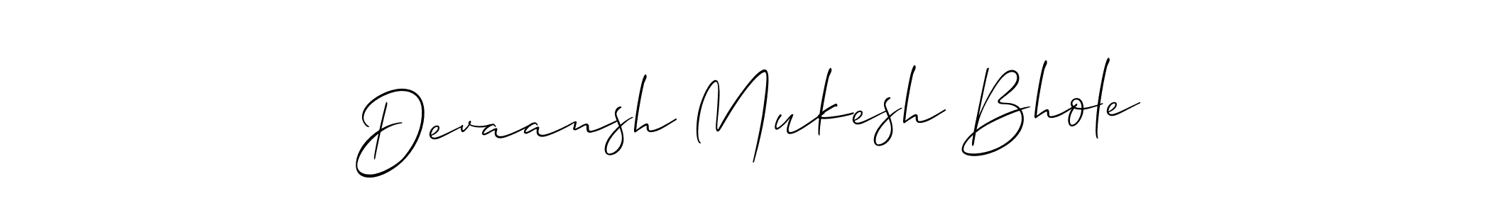 Devaansh Mukesh Bhole stylish signature style. Best Handwritten Sign (Allison_Script) for my name. Handwritten Signature Collection Ideas for my name Devaansh Mukesh Bhole. Devaansh Mukesh Bhole signature style 2 images and pictures png