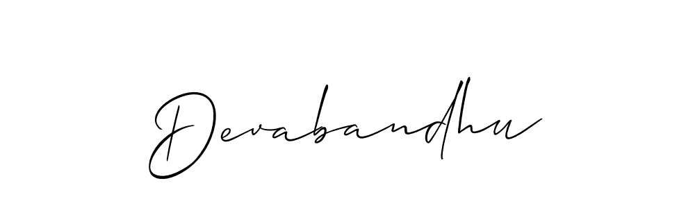 The best way (Allison_Script) to make a short signature is to pick only two or three words in your name. The name Devabandhu include a total of six letters. For converting this name. Devabandhu signature style 2 images and pictures png