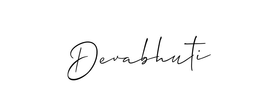 Devabhuti stylish signature style. Best Handwritten Sign (Allison_Script) for my name. Handwritten Signature Collection Ideas for my name Devabhuti. Devabhuti signature style 2 images and pictures png