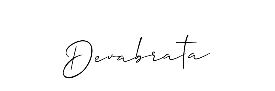 Also we have Devabrata name is the best signature style. Create professional handwritten signature collection using Allison_Script autograph style. Devabrata signature style 2 images and pictures png