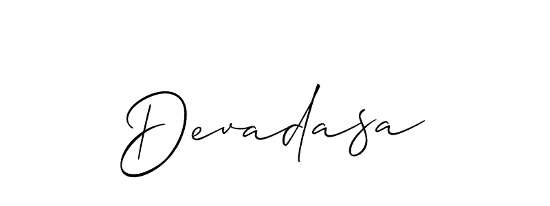 Create a beautiful signature design for name Devadasa. With this signature (Allison_Script) fonts, you can make a handwritten signature for free. Devadasa signature style 2 images and pictures png