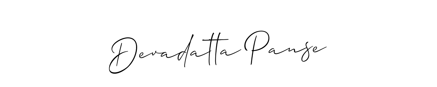 Create a beautiful signature design for name Devadatta Panse. With this signature (Allison_Script) fonts, you can make a handwritten signature for free. Devadatta Panse signature style 2 images and pictures png