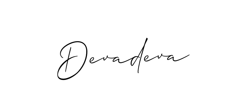 How to make Devadeva signature? Allison_Script is a professional autograph style. Create handwritten signature for Devadeva name. Devadeva signature style 2 images and pictures png